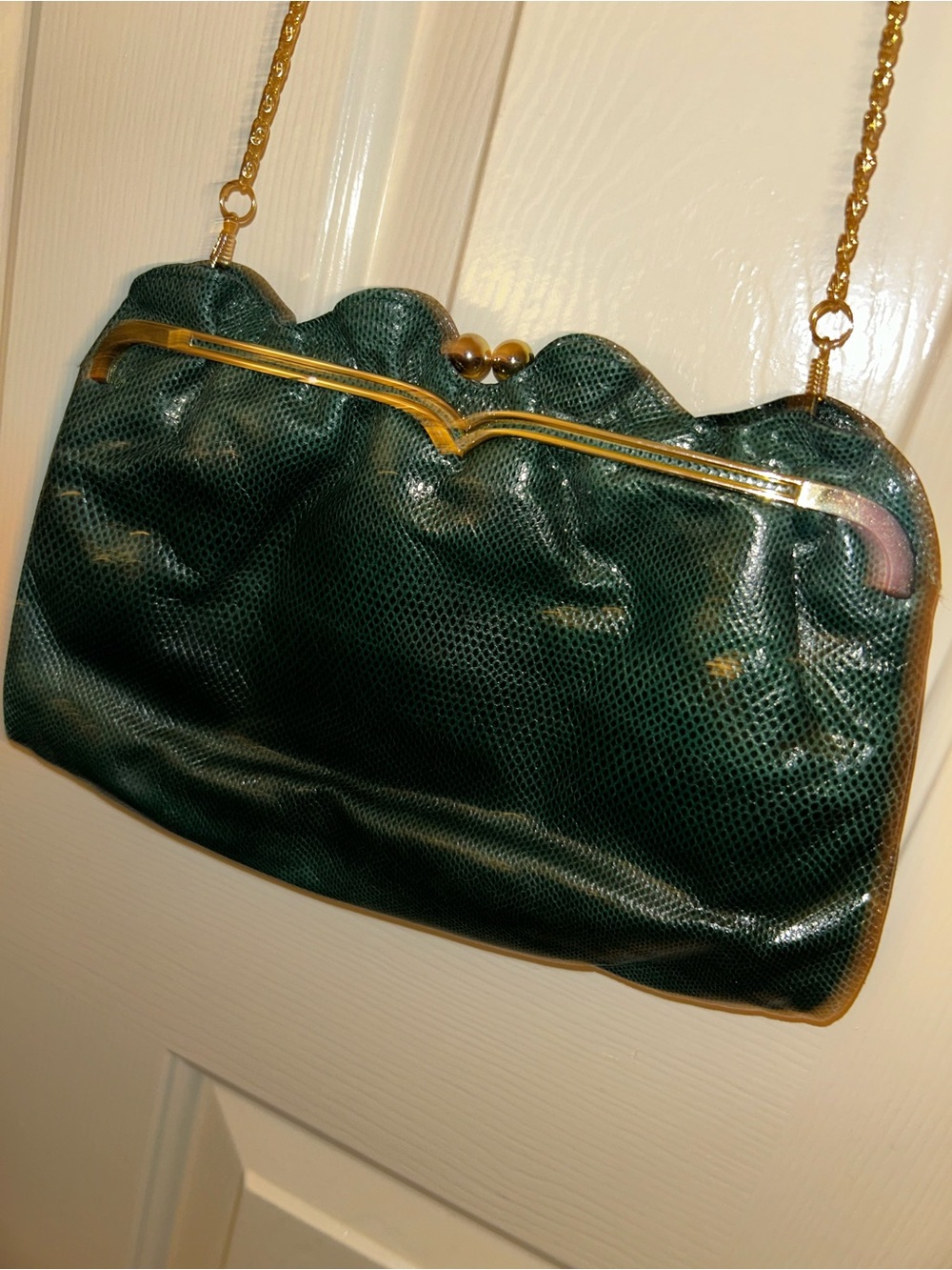 Vintage Faux Snakeskin Leather Bag